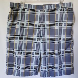 Sligo Mens Golf Shorts Size 38 Color Gray Multi Color Plaid
